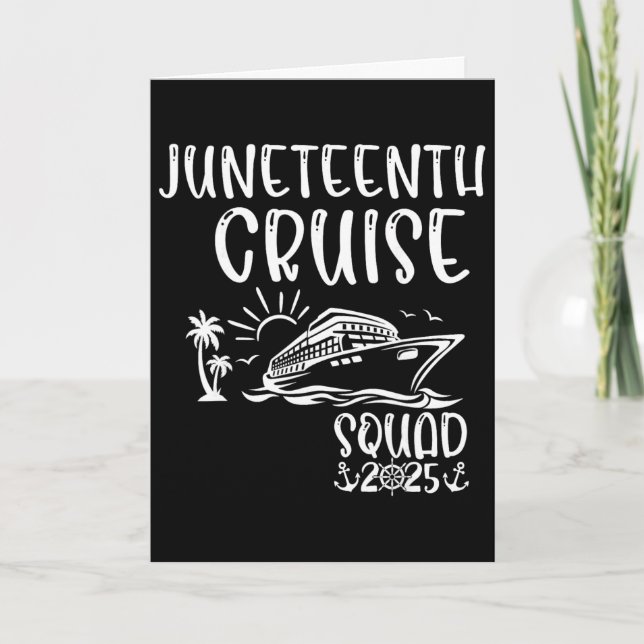 Tarjeta Juneteenth Cruise Squad 2025 vacaciones de Junetee (Anverso)