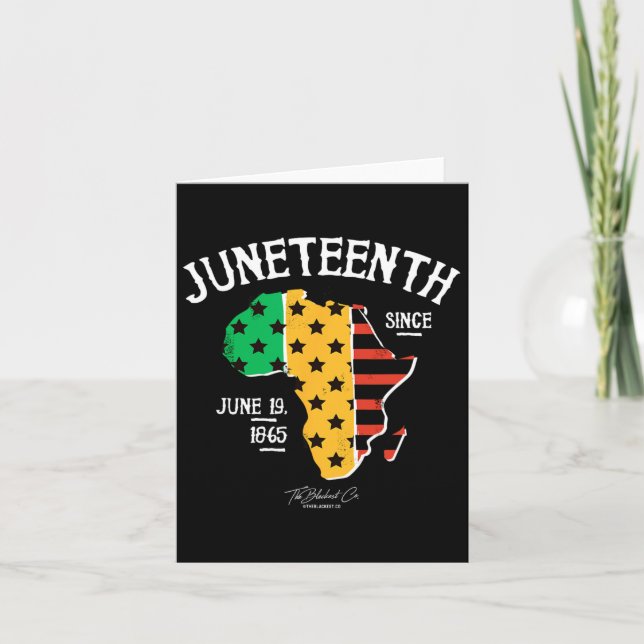 Tarjeta Juneteenth desde 1865 afroamericano (Anverso)
