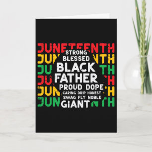 Tarjeta Juneteenth Día del Padre Negro Padre Africano Negr