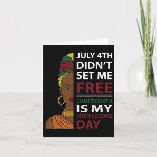 Tarjeta Juneteenth es mi día de la independencia 