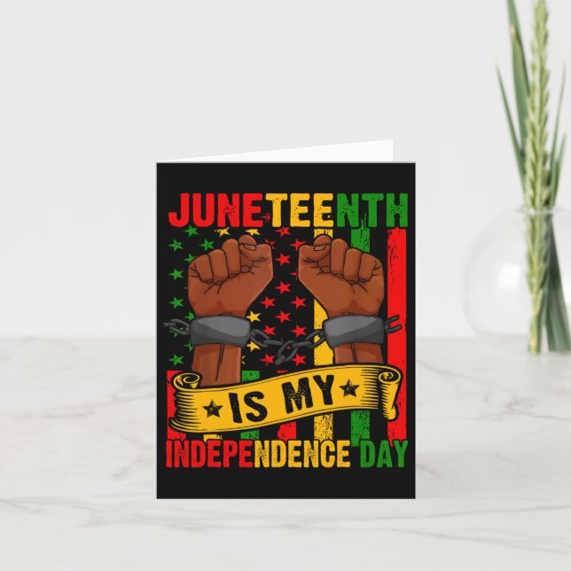 Tarjeta Juneteenth Es Mi Día de la Independencia Libre Ish (Anverso)