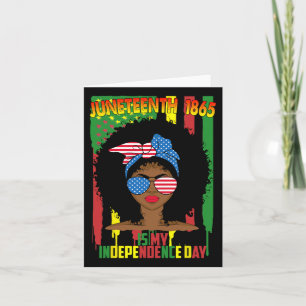 Tarjeta Juneteenth es mi Día de la Independencia Mujeres N
