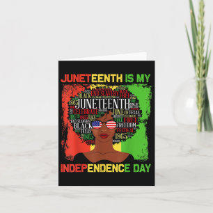 Tarjeta Juneteenth Es Mi Día De La Independencia Mujeres N
