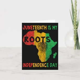 Tarjeta Juneteenth es mi día de la independencia Raíces af