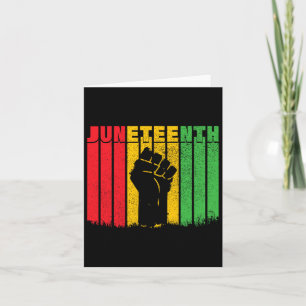 Tarjeta Juneteenth Historia Negra Afro Americano Africano 