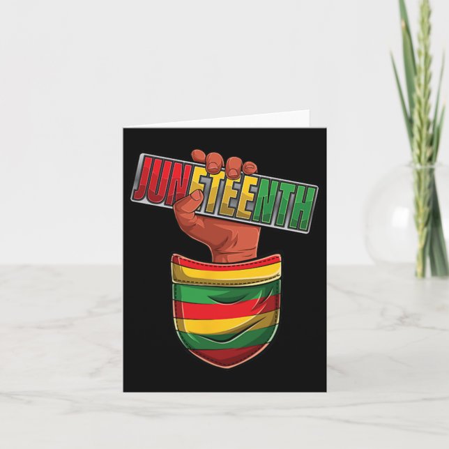Tarjeta Juneteenth Historia Negra Afro Americano Africano  (Anverso)