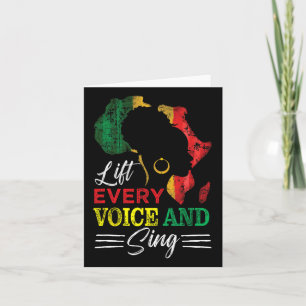 Tarjeta Juneteenth Levanta Cada Voz Canta Mes de la Histor