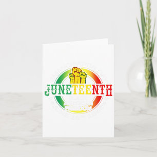 Tarjeta Juneteenth Libertad Afroamericana 1865 Mes de la H