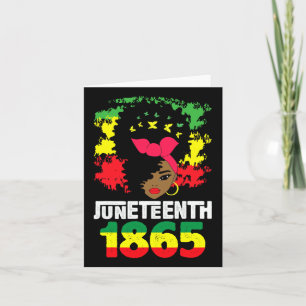 Tarjeta Juneteenth Libreish Desde 1865 Melanina Chica Negr