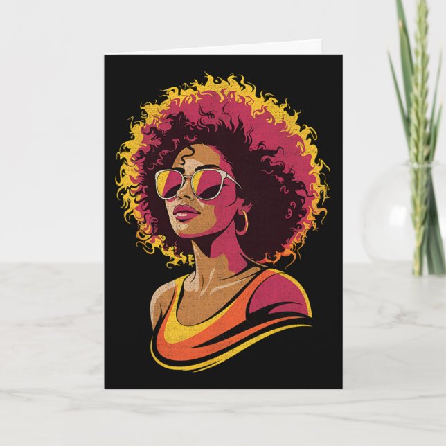Tarjeta Juneteenth Mujeres Negras Reina Melanina Afroameri (Anverso)
