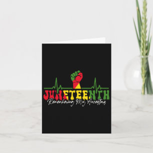 Tarjeta Juneteenth Recordando a Mis Antepasados Historia N