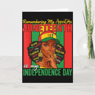 Tarjeta Juneteenth Recordando a Mis Antepasados Mujeres Ne