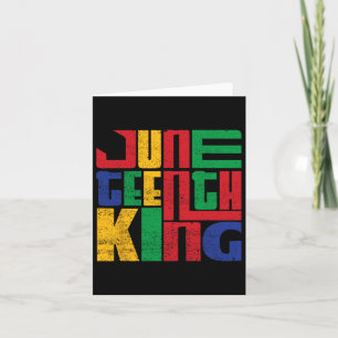 Tarjeta Juneteenth Rey Hombre Negro Niño Juneteenth Rey 