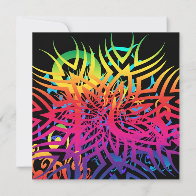 Tarjeta Jungla abstracta (Anverso)