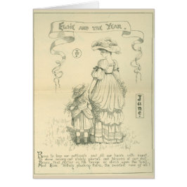Tarjeta - junio, poema, Victorian