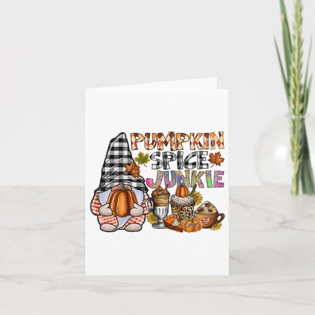 Tarjeta Junkie Gnomes Spice Spice Fall Otoño Thanksgivi (Anverso)