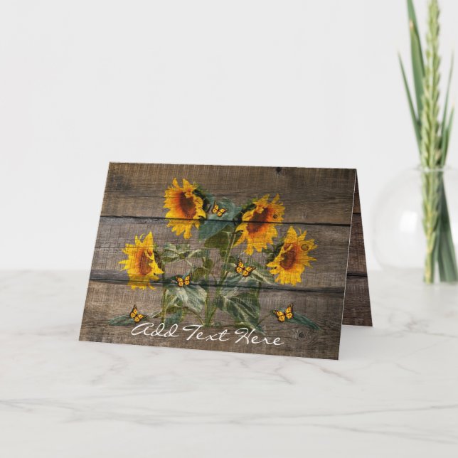 Tarjeta Junta de Barniz de Mariposas Rusas Sunflower (Anverso)