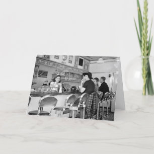 Tarjeta junta de la hamburguesa de los años 40