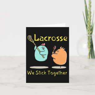Tarjeta Juntamos La Camisa Lacrosse Para El Juego Lacrosse
