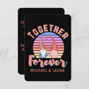 Tarjeta Juntas para siempre Gnome Pareja