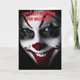 Tarjeta Juntémonos para Halloween.