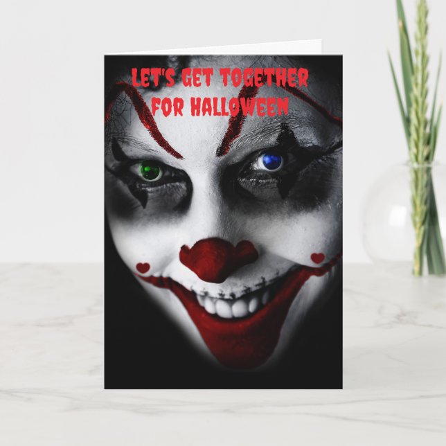 Tarjeta Juntémonos para Halloween. (Anverso)