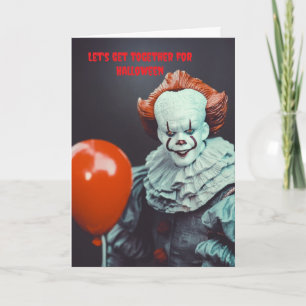 Tarjeta Juntémonos para Halloween.