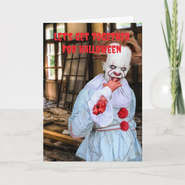 Tarjeta Juntémonos para Halloween. (Anverso)