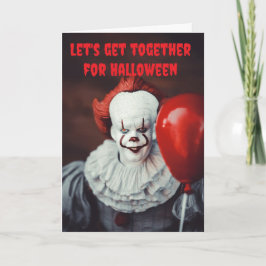 Tarjeta Juntémonos para Halloween.