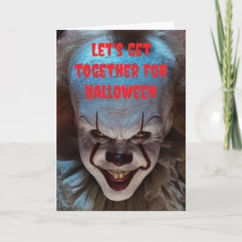 Tarjeta Juntémonos para Halloween.