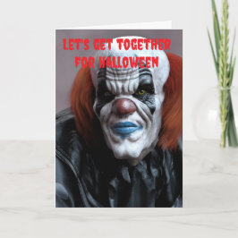 Tarjeta Juntémonos para Halloween.