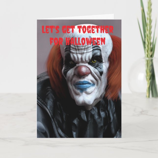 Tarjeta Juntémonos para Halloween. (Anverso)