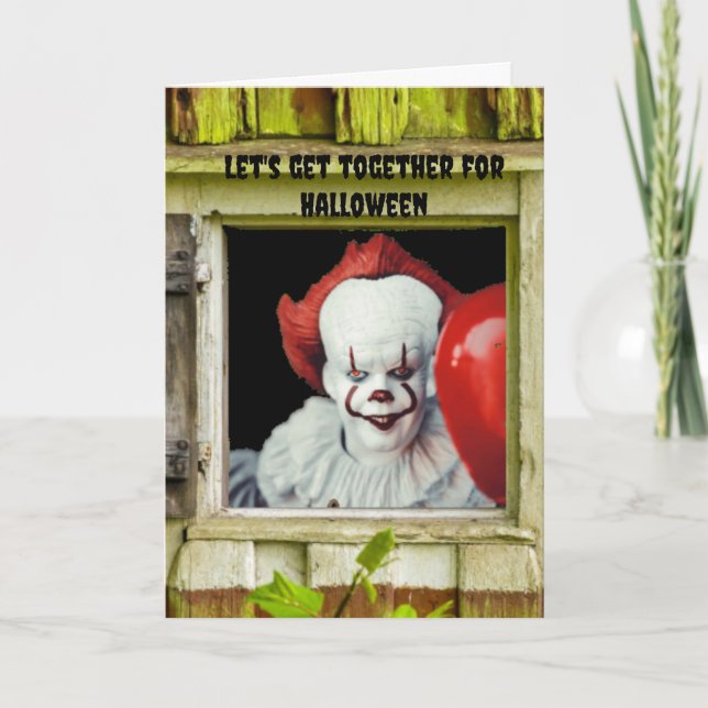 Tarjeta Juntémonos para Halloween. (Anverso)