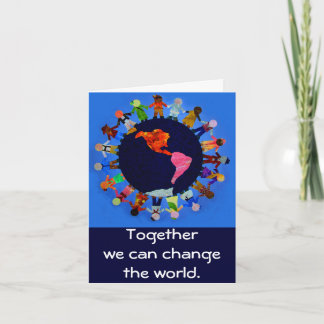Tarjeta Juntos podemos cambiar el mundo Notecard