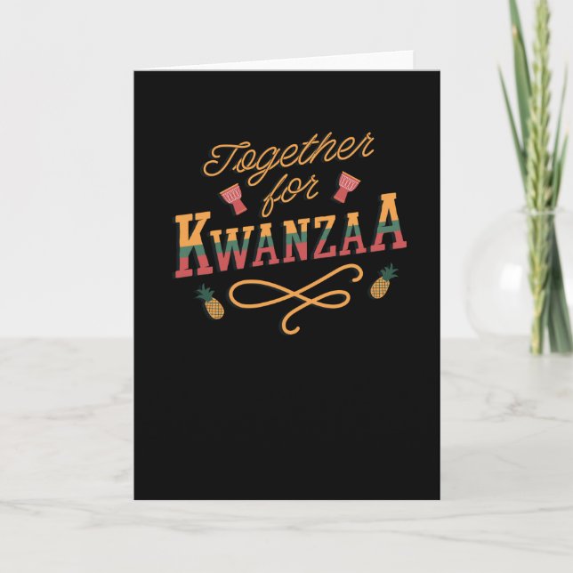 Tarjeta Juntos por Kwanzaa (Anverso)