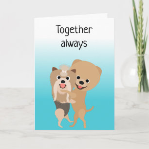 Tarjeta Juntos Siempre Aniversario del Perro de Amor