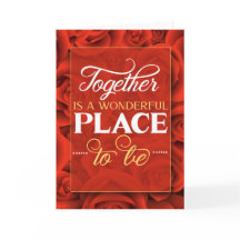 Juntos, un lugar maravilloso para ser rosas rojas