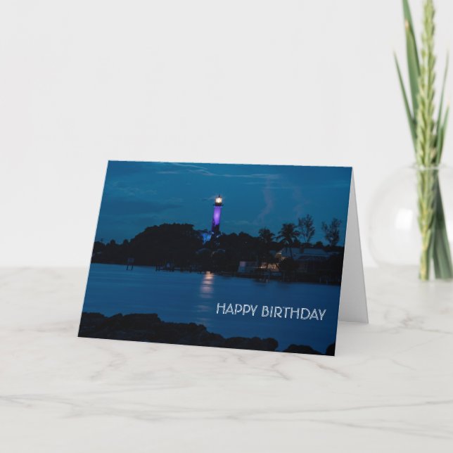 TARJETA JUPITER LIGHTHOUSE BRILLA AZUL (Anverso)