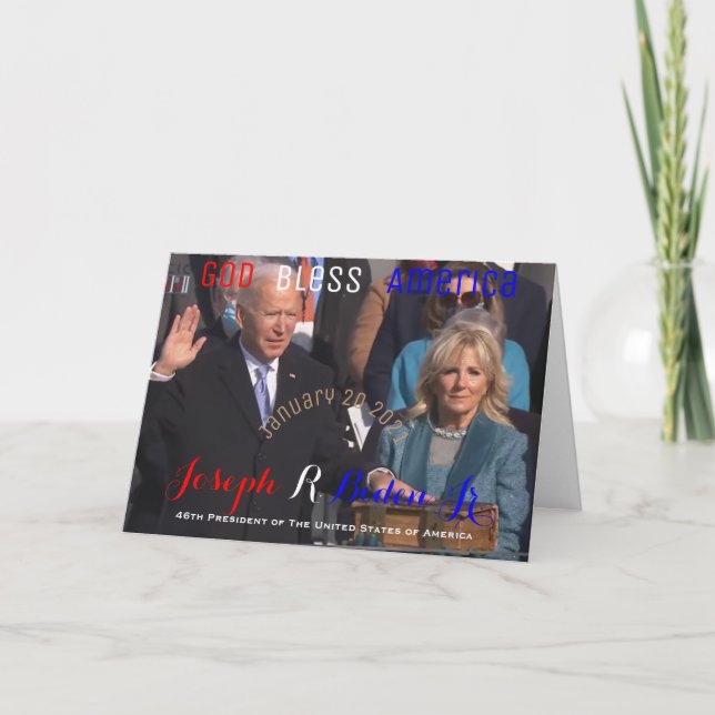 Tarjeta Juramento de investidura de Joe Biden (Anverso)
