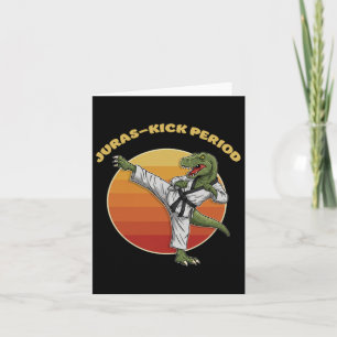 Tarjeta Juras-patear Periodo Funny Karate Artes Marciales 