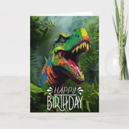 Tarjeta Jurásica Guay de Dinosaur Green Jungle