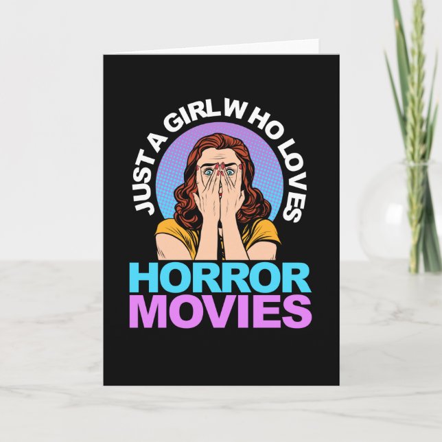 Tarjeta Just A Girl Horror Movies Halloween (Anverso)