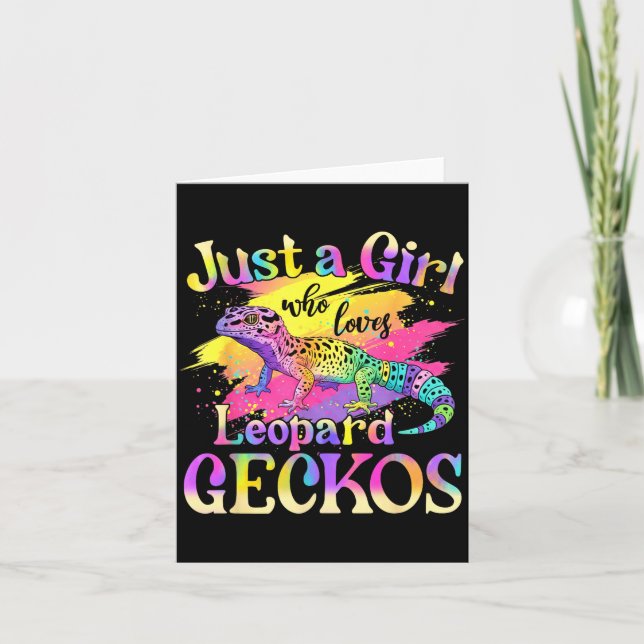 Tarjeta Just A Girl Who Loves Leopard Geckos  (Anverso)