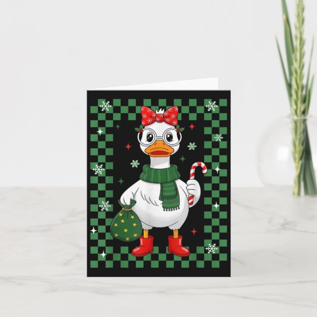 Tarjeta Just A Jolly Goose Christmas Silly Goose Funny Xma (Anverso)