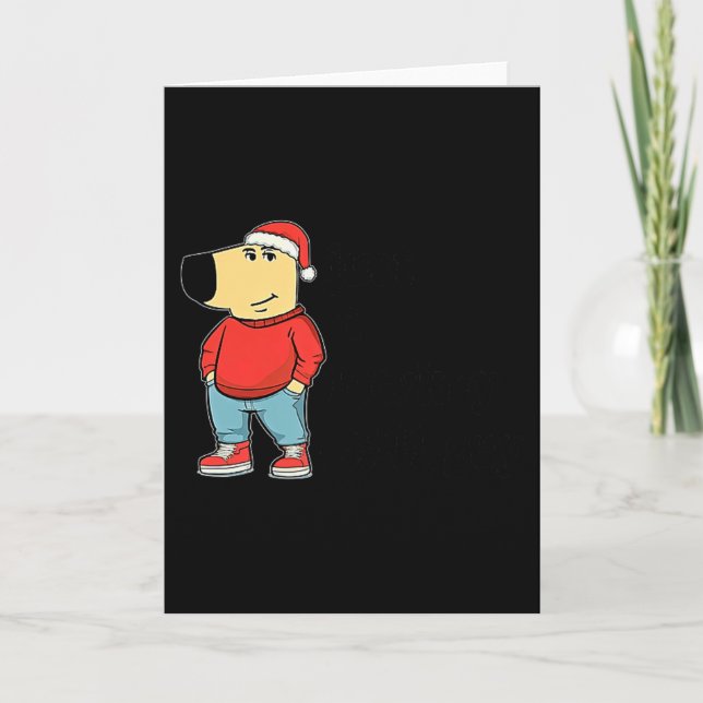 Tarjeta Just A Low-key Chill Dog Guy, My New Character Mem (Anverso)