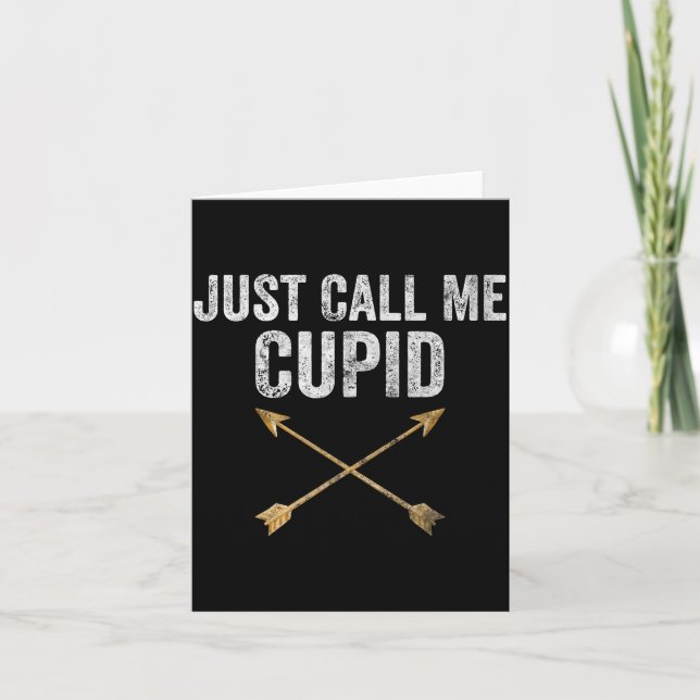 Tarjeta Just Call Me Cud Shirt Retro Arrow Valentine Day  (Anverso)