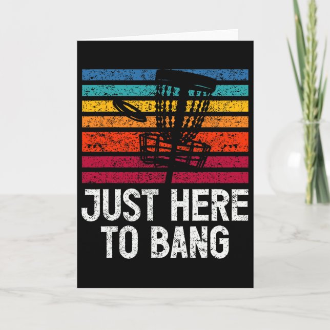 Tarjeta Just Here To Bang Disc Golf Player  (Anverso)