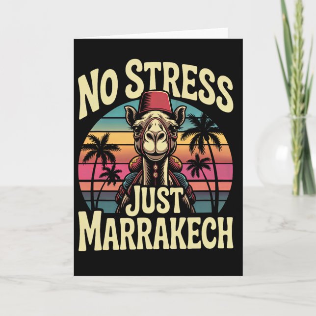 Tarjeta Just Marrakech Camel Sunset Morocco Trip Marrakesh (Anverso)