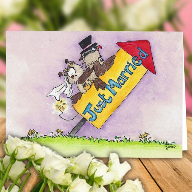Tarjeta JUST MARRIEDtarjeta de saludo de Nicole Janes (Subido por el creador)
