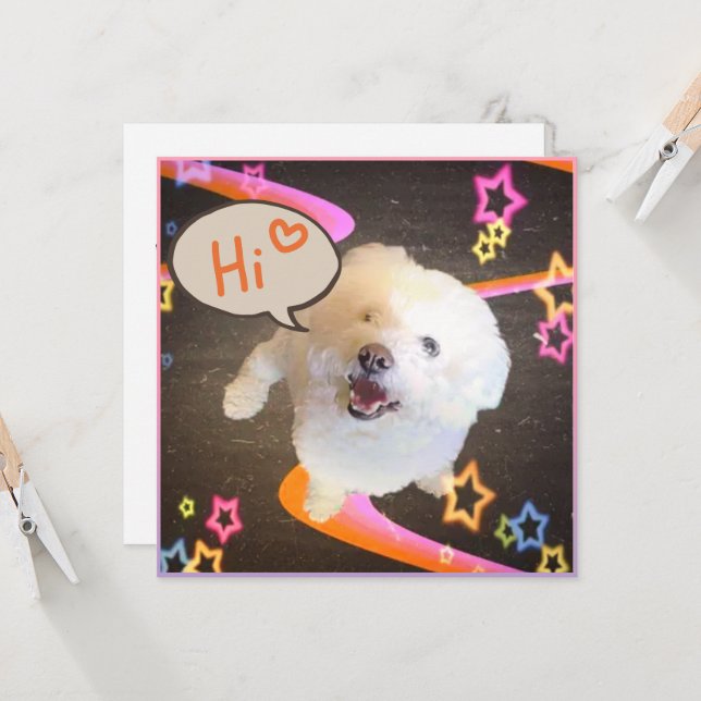 Tarjeta Just Saying "Hi" (Anverso/Reverso In Situ)